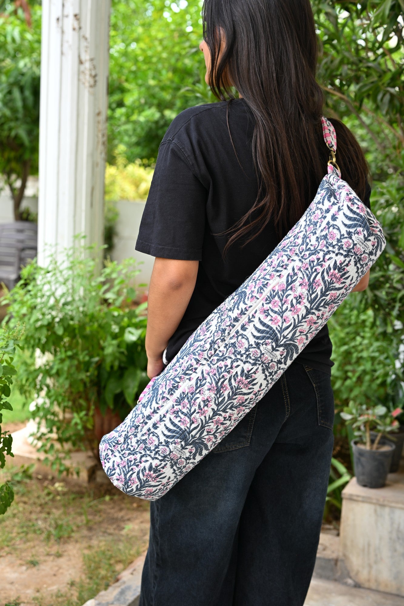 quilted yoga mat bag