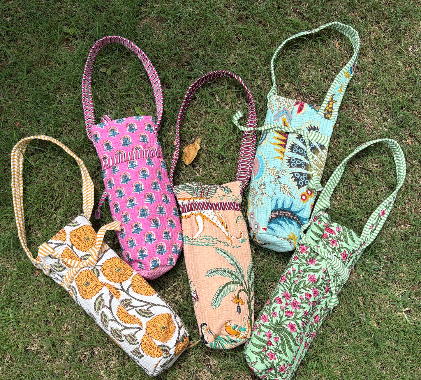 Handcrafted Quilted 1 Litre Bottle Cover
